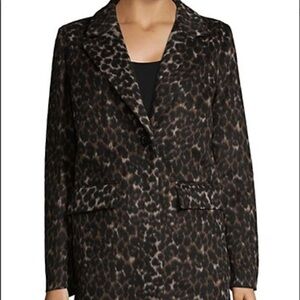 𝅺SUZY Sheer Leopard Car Coat length Blazer